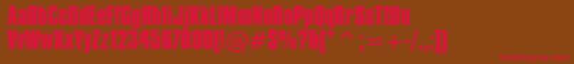 CompactaBoldBt Font – Red Fonts on Brown Background