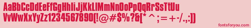 CompactaBoldBt Font – Red Fonts on Pink Background