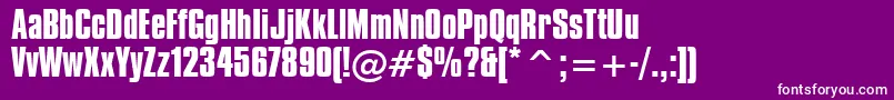 CompactaBoldBt Font – White Fonts on Purple Background