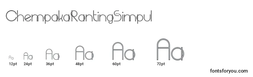ChempakaRantingSimpul Font Sizes