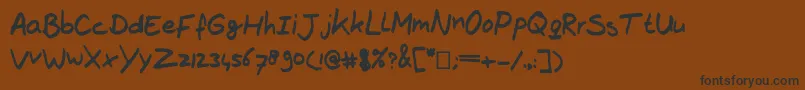 TheBrownFox Font – Black Fonts on Brown Background
