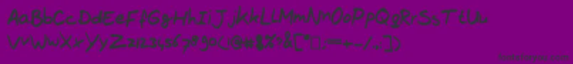 TheBrownFox Font – Black Fonts on Purple Background