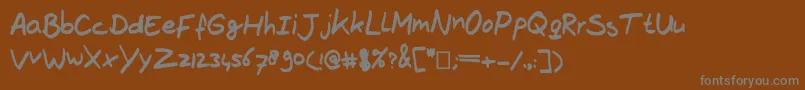 TheBrownFox Font – Gray Fonts on Brown Background