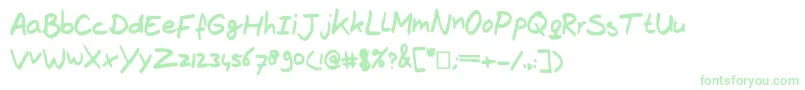 TheBrownFox Font – Green Fonts on White Background