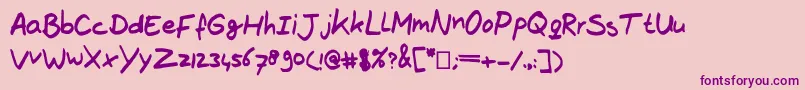 TheBrownFox Font – Purple Fonts on Pink Background