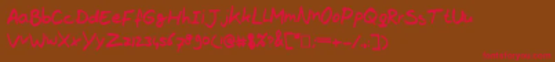 TheBrownFox Font – Red Fonts on Brown Background