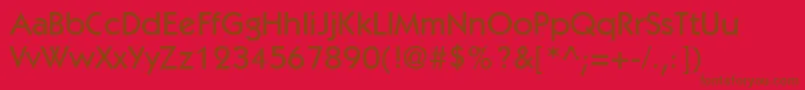 PerformaSsiMedium Font – Brown Fonts on Red Background