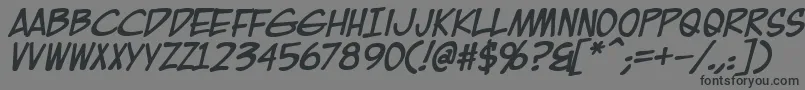 フォントEurocomicBold – 黒い文字の灰色の背景