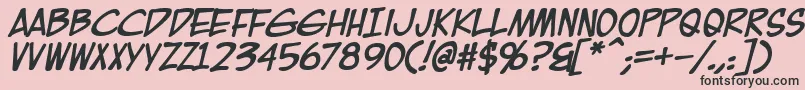 EurocomicBold Font – Black Fonts on Pink Background