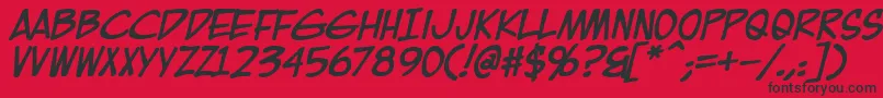 EurocomicBold Font – Black Fonts on Red Background