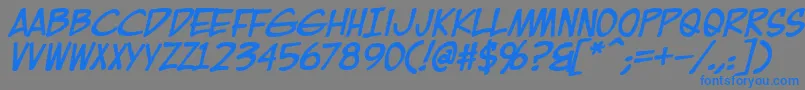 EurocomicBold-fontti – siniset fontit harmaalla taustalla