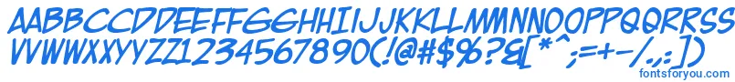 Шрифт EurocomicBold – синие шрифты на белом фоне