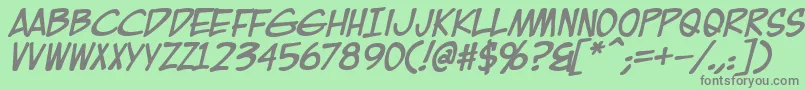 EurocomicBold Font – Gray Fonts on Green Background