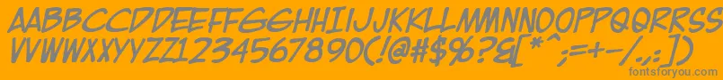 EurocomicBold Font – Gray Fonts on Orange Background