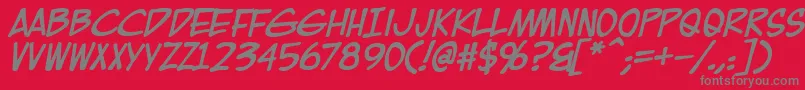 Шрифт EurocomicBold – серые шрифты на красном фоне