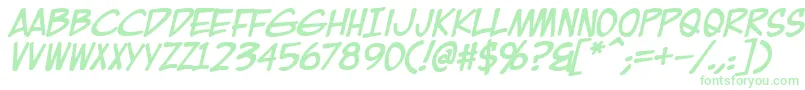EurocomicBold-fontti – vihreät fontit valkoisella taustalla