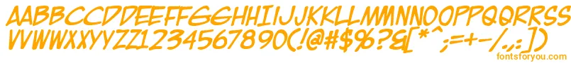 Czcionka EurocomicBold – pomarańczowe czcionki