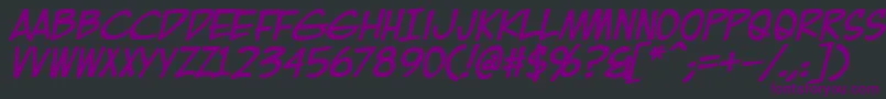 EurocomicBold Font – Purple Fonts on Black Background