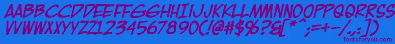 Шрифт EurocomicBold – фиолетовые шрифты на синем фоне