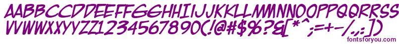 Шрифт EurocomicBold – фиолетовые шрифты на белом фоне