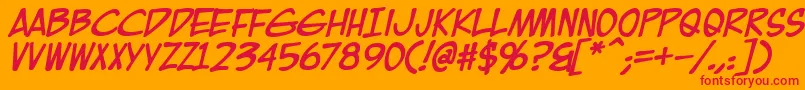 Шрифт EurocomicBold – красные шрифты на оранжевом фоне