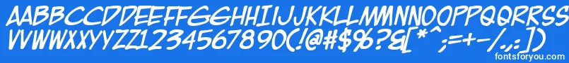 EurocomicBold Font – White Fonts on Blue Background