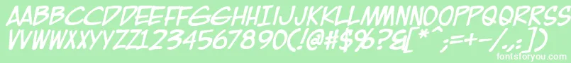 EurocomicBold Font – White Fonts on Green Background