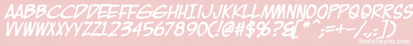 EurocomicBold Font – White Fonts on Pink Background