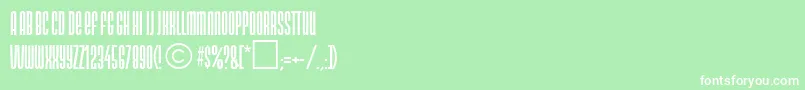 NeotypeRegularDb Font – White Fonts on Green Background