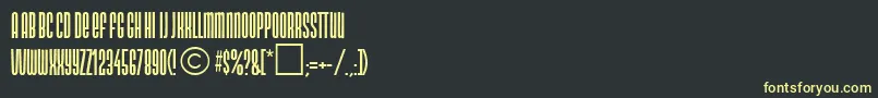 NeotypeRegularDb Font – Yellow Fonts on Black Background