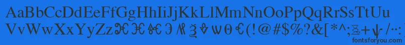 OldChurchSlavonicGla Font – Black Fonts on Blue Background