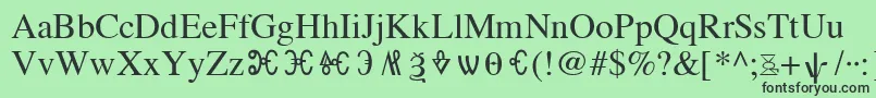 OldChurchSlavonicGla Font – Black Fonts on Green Background