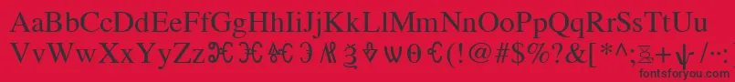 OldChurchSlavonicGla Font – Black Fonts on Red Background