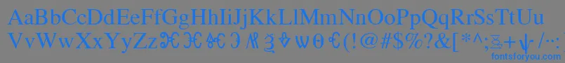 OldChurchSlavonicGla Font – Blue Fonts on Gray Background