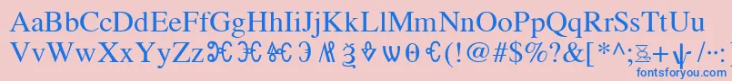 OldChurchSlavonicGla Font – Blue Fonts on Pink Background