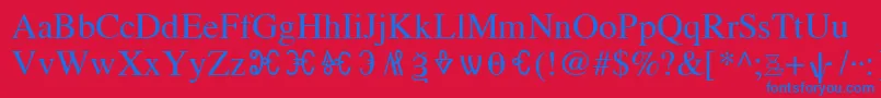 フォントOldChurchSlavonicGla – 赤い背景に青い文字
