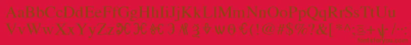 OldChurchSlavonicGla Font – Brown Fonts on Red Background