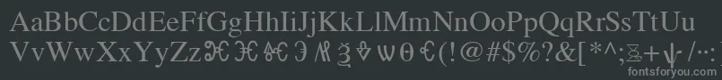 OldChurchSlavonicGla Font – Gray Fonts on Black Background