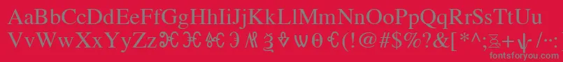 OldChurchSlavonicGla Font – Gray Fonts on Red Background