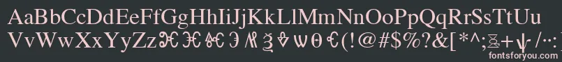 OldChurchSlavonicGla Font – Pink Fonts on Black Background