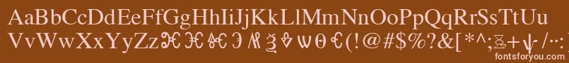 OldChurchSlavonicGla Font – Pink Fonts on Brown Background