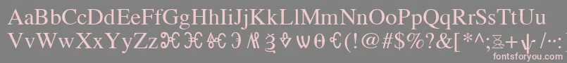 OldChurchSlavonicGla-Schriftart – Rosa Schriften auf grauem Hintergrund