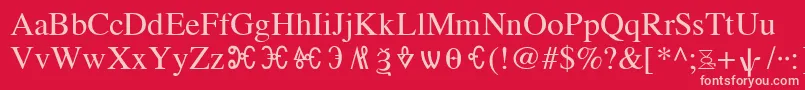 OldChurchSlavonicGla Font – Pink Fonts on Red Background