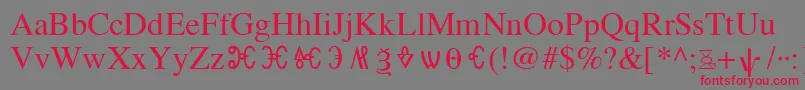 OldChurchSlavonicGla Font – Red Fonts on Gray Background