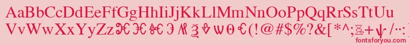 OldChurchSlavonicGla Font – Red Fonts on Pink Background