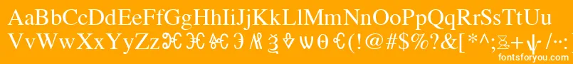 OldChurchSlavonicGla Font – White Fonts on Orange Background