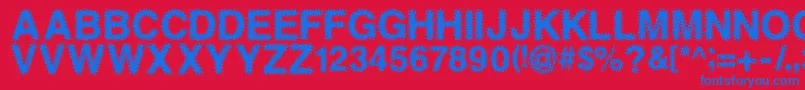 Antfgc Font – Blue Fonts on Red Background