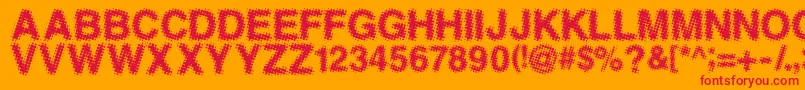 Antfgc Font – Red Fonts on Orange Background