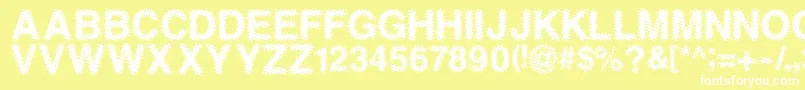 Antfgc Font – White Fonts on Yellow Background