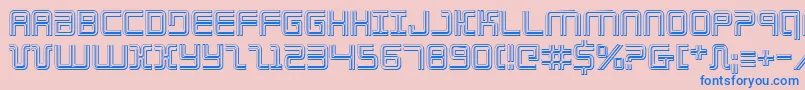 Шрифт Elecday3D – синие шрифты на розовом фоне